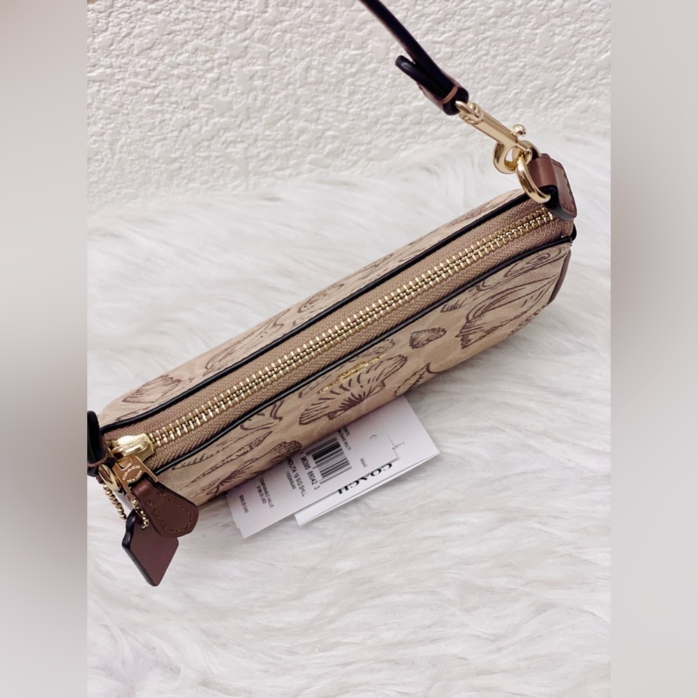 NWT Coach Nolita 19 With Shell Print Signature Canvas CBK79 Gold/Sand Multi - Picture 9 of 10